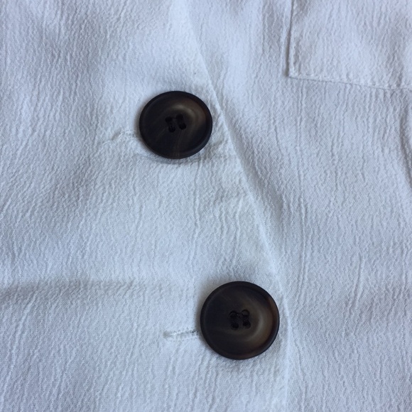 NEW Topshop Asymmetric Button Down Wrap Shirt / Top - White - Picture 5 of 6